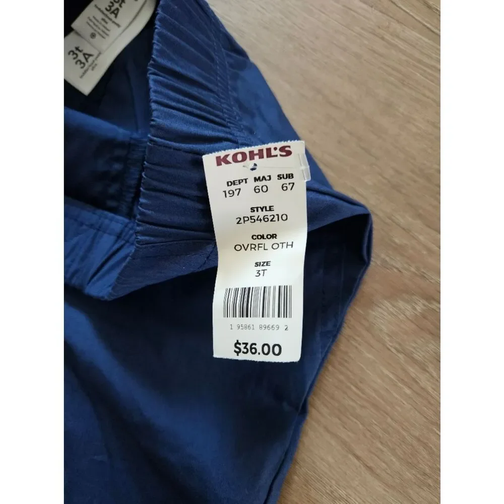 Carter's Boys Navy Elastic-Waist Casual Pants Size 3T
